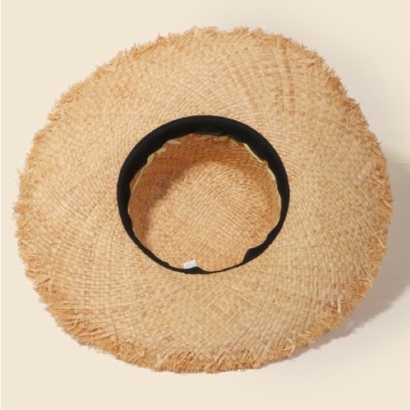 Natural Raffia Weave Sun Hat - Picture 2 of 4